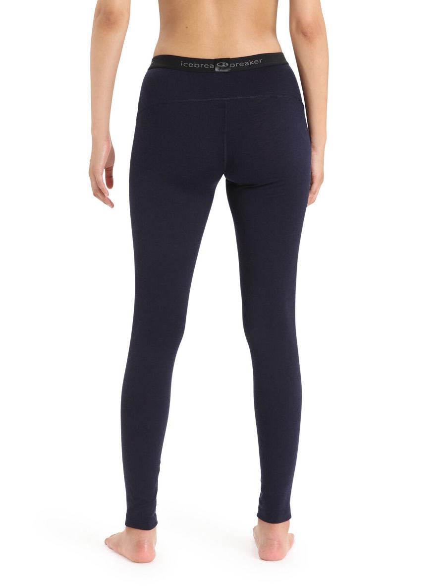 Women's Icebreaker Merino 200 Oasis Thermal Leggings One Piece & Sets Midnight Navy | CA 1177OKIR